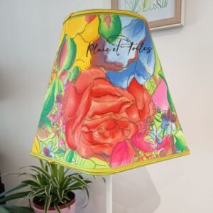 abat-jour grandes fleurs Pluie et Toiles Saint Brieuc